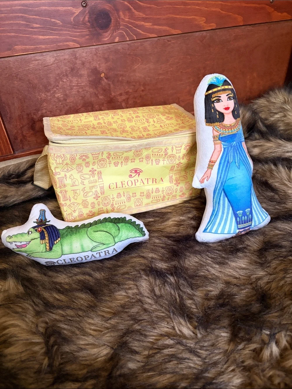 Cleopatra Themed Insulated Lunch Bag and Cleopatra plush set